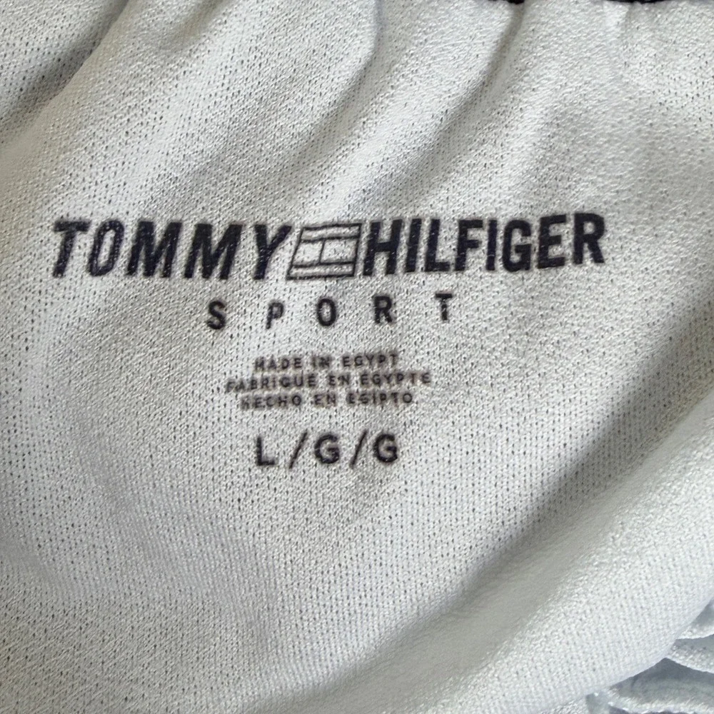 Tommy Hilfiger Sport Shorts Men L Black Lined Swim Activewear Retro Vintage Gym